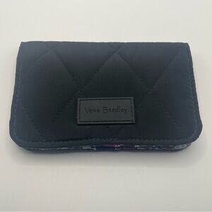 Vera Bradley Black Quilted Ultralight RFID Small Bifold Wallet